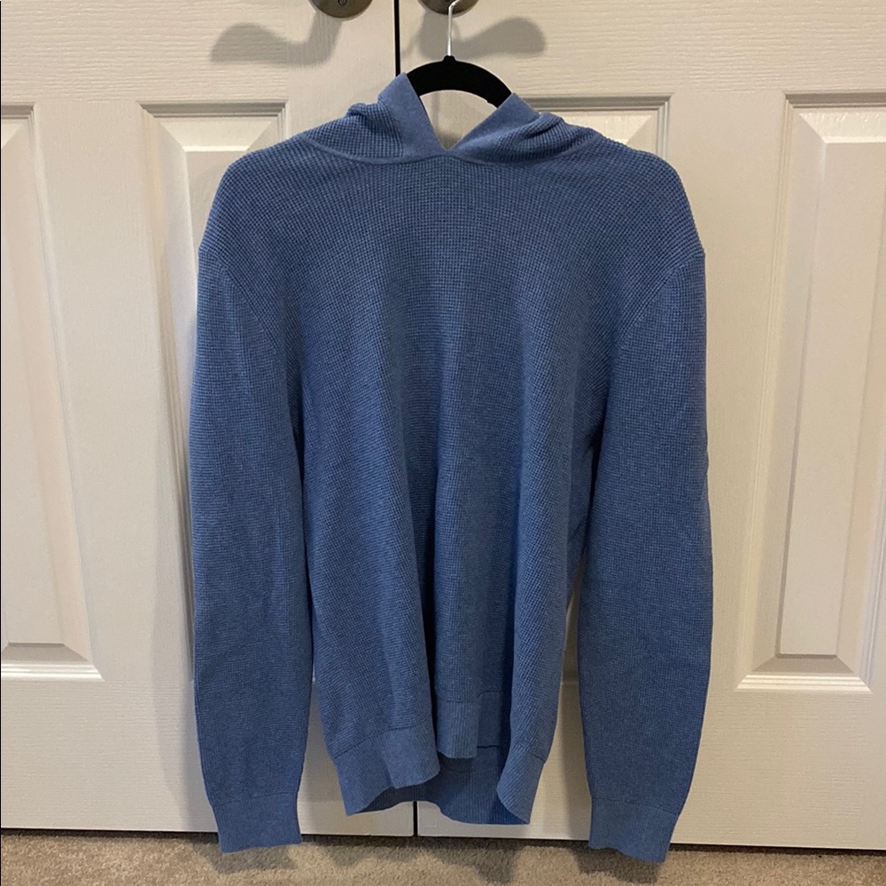 Banana Republic Blue Knit 100% Cotton Hoodie - NEW WITH TAGS.